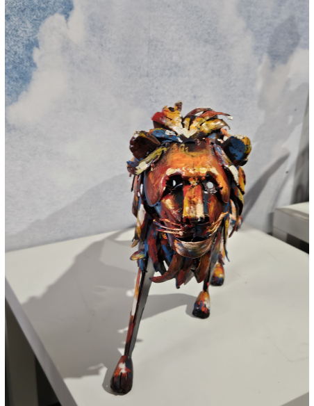 Sculpture métal lion PIGMENT | Socadis | Référence SD1120 - Loftattitude.com
