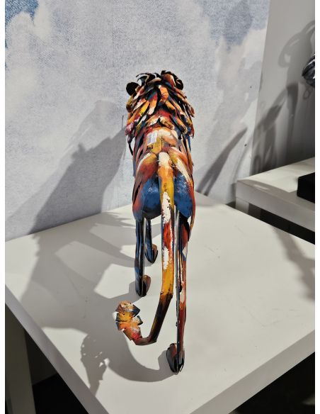 Sculpture métal lion PIGMENT | Socadis | Référence SD1120 - Loftattitude.com