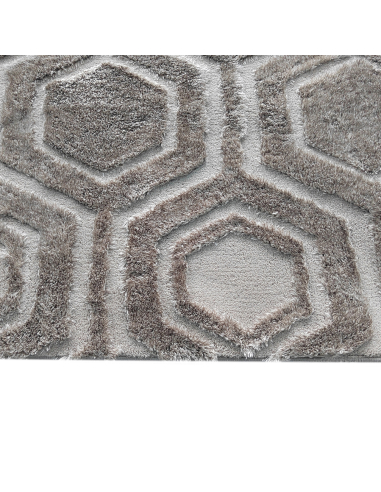 200X290 Odin Brown Hexagonal Pattern Carpet - Richmond Interiors