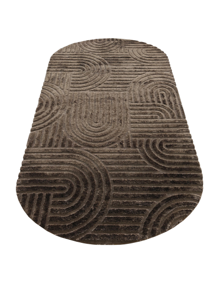 Tapis motif géométrique brun foncé 200x350 LIFF - Richmond Interiors