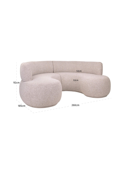 Banc modulable rond brun cayenne lot de 2 SORROBON - Richmond Interiors