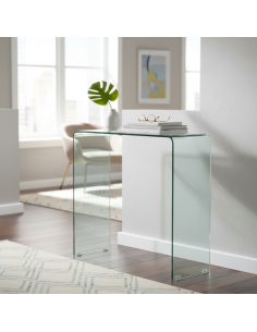 Console en verre transparent 80 cm INFINITY 2