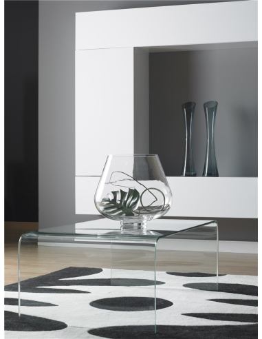 Kaffeetisch transparent Glas 110x60cm INFINITY