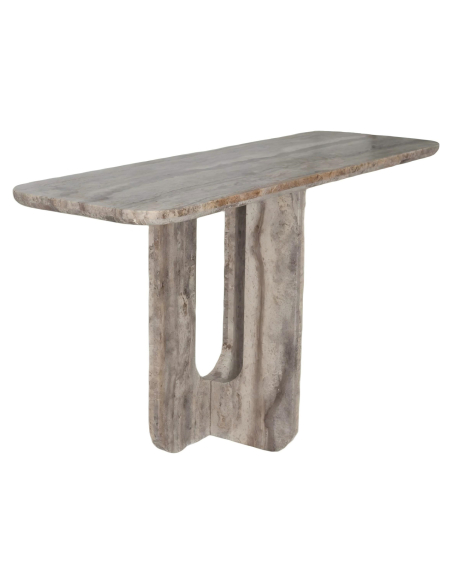 Westin Grey Travertin Console - Richmond Interiors