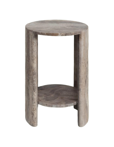 Table d'appoint travertin gris WESTIN - Richmond Interiors