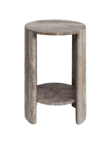 Table d'appoint travertin gris WESTIN - Richmond Interiors