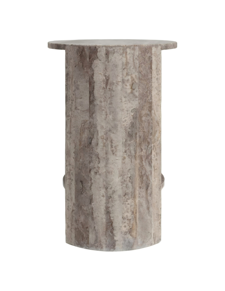 Westin Gray Travertine Side Table - Richmond Interiors