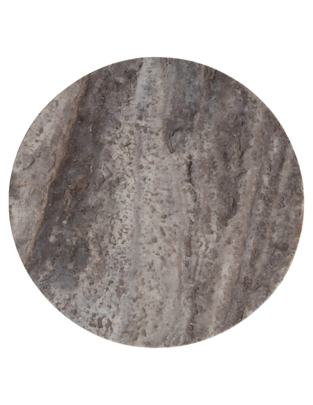 Westin Gray Travertine Side Table - Richmond Interiors