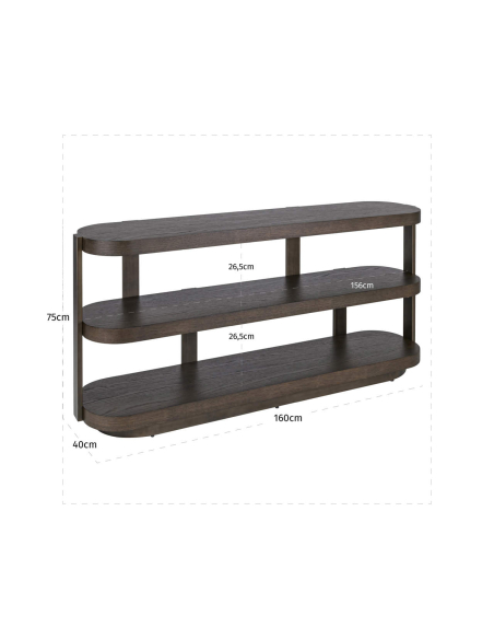 Wave Console 3 Level Braune Ellington - Richmond Interiors