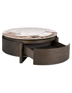 Mesa redonda marrón marrón 90 cm Langford - Richmond Interiores 2