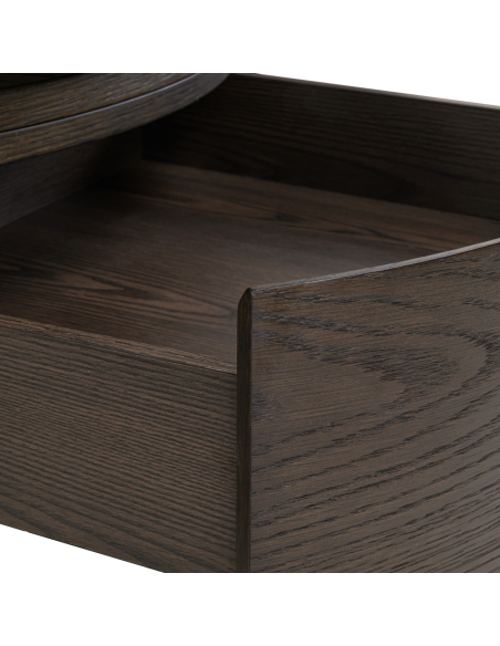 Brown Marmorierte runder Tisch 90cm Langford - Richmond Interiors