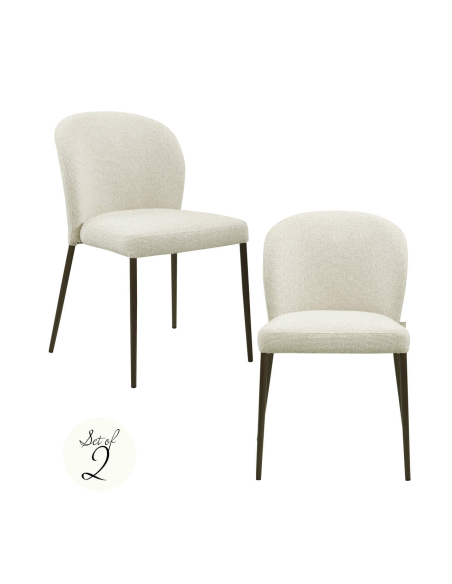Biscotti Stacker Stof Eetkamerstoel (Set van 2)