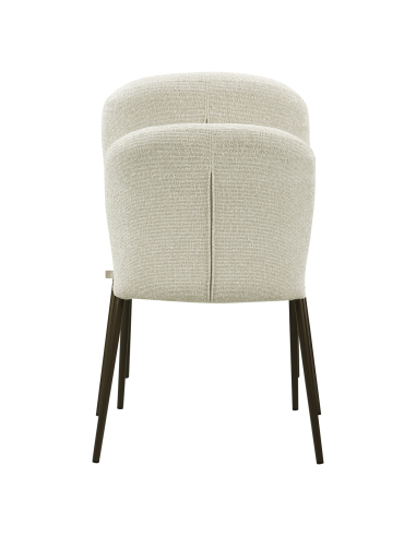 Chaise de salle à manger tissu biscotti STACKER (Set de 2)