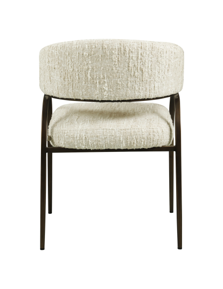 Angora Charda Beige Stoff Esszimmerstuhl