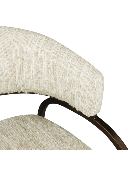 Angora Charda Beige Stof Eetkamerstoel