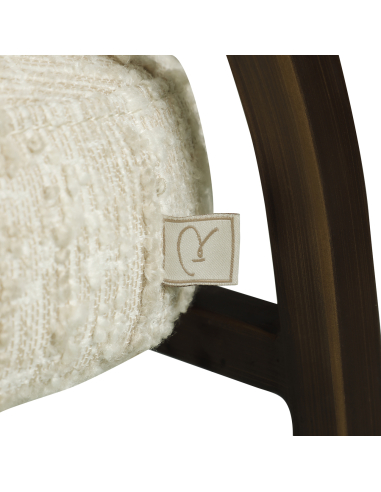 Angora Charda Beige Stoff Esszimmerstuhl