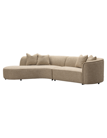 Left corner sofa Tweed Sand Fireproof Romero | Loft Attitude