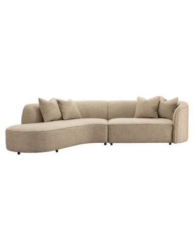 Linker hoek sofa Tweed zand vuurvast Romero | Loft Attitude