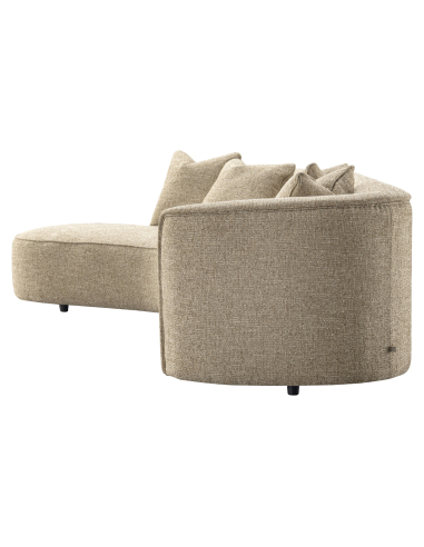 Left corner sofa Tweed Sand Fireproof Romero | Loft Attitude