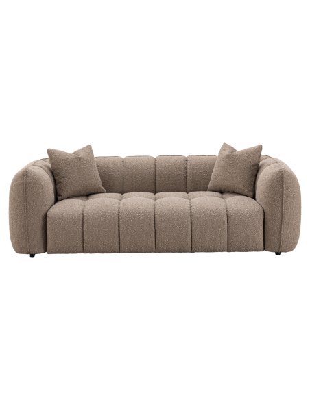 Sofa 3 seater Fabric Textured Moka Fireproof Hogan | Loft Attitude