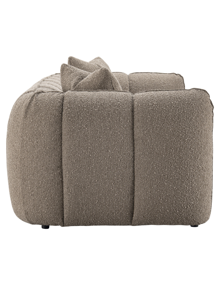 Sofá 3 lugares do lugar Textured Moka Hogan à prova de fogo | Loft Attitude
