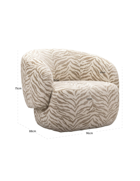 Sedia in tessuto Milano Tiger | Loft Attitude