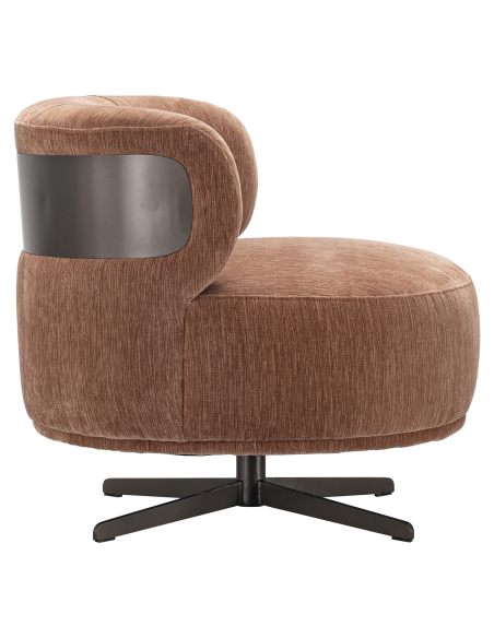Silla lineal de tela lineal Moka Lauren | Loft Attitude
