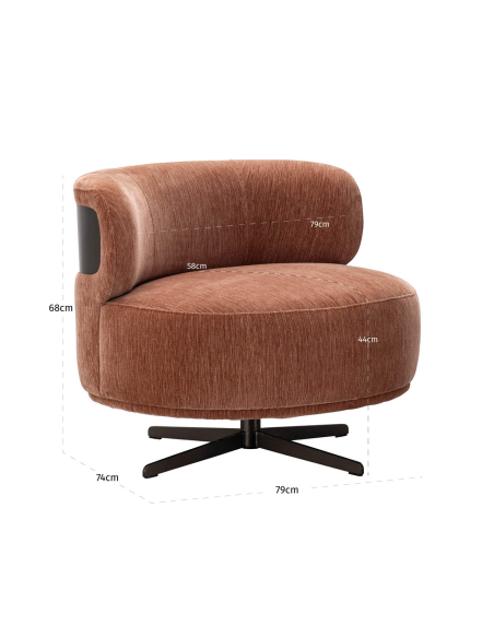 Lineaire Stof Lineaire Stoel Moka Lauren | Loft Attitude