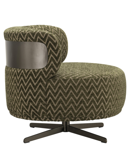 Lauren Pather Chevron Stof Fabric Swivel Fauteuil | Loft Attitude