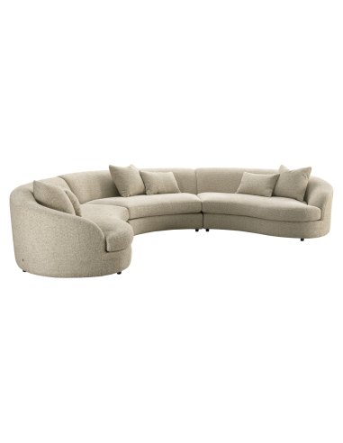 Corner sofa Textured Fabric Cream Morena | Loft Attitude