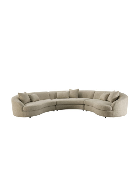 Ecksofa Strukturierter Stoff Creme Morena | Loft Attitude