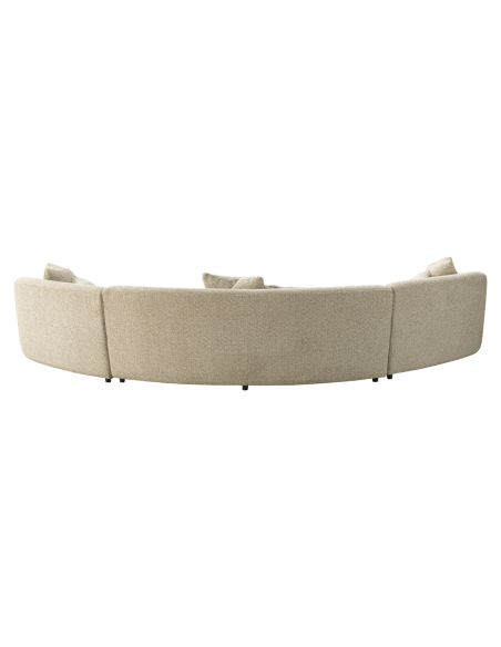 Canapé d'angle tissu texturé crème MORENA | Loft Attitude