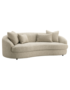 Sofa Textured Tecido Cream Morena | Loft Attitude