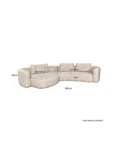 Natural Lounge Sofa Winkel links Angusto