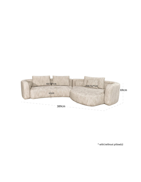 Natural Lounge Sofa Angle Angusto