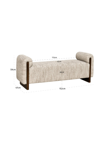 Banc naturel texturé WINSLOV