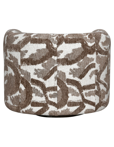 Fauteuil lounge pivotant brun nature TALLEY
