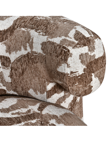 Fauteuil lounge pivotant brun nature TALLEY