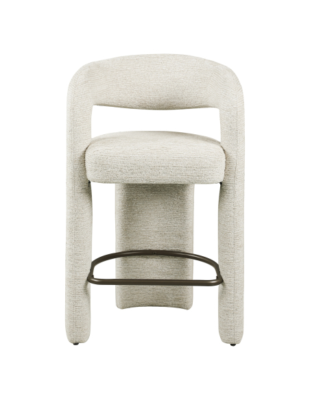 Natural linear fabric countertop stool SOHO | Loft Attitude