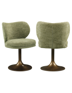 Cadeira de tecido macio pistache doce Amly | Loft Attitude