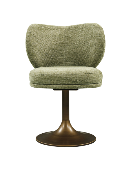 Chaise pivotante tissu doux pistache AMELY | Loft Attitude