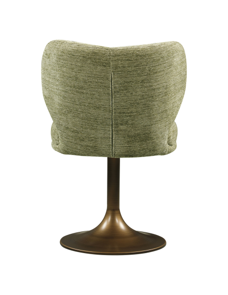 Chaise pivotante tissu doux pistache AMELY | Loft Attitude