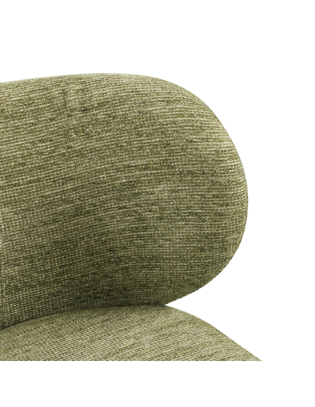 Cadeira de tecido macio pistache doce Amly | Loft Attitude