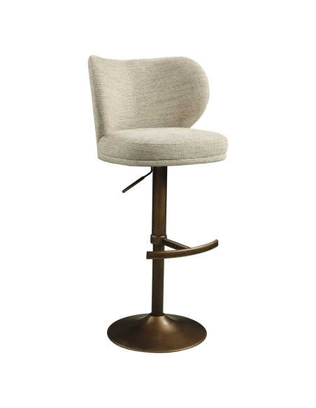 Sgabello da bar Girevole naturale tessuto naturale AMELY | Loft Attitude