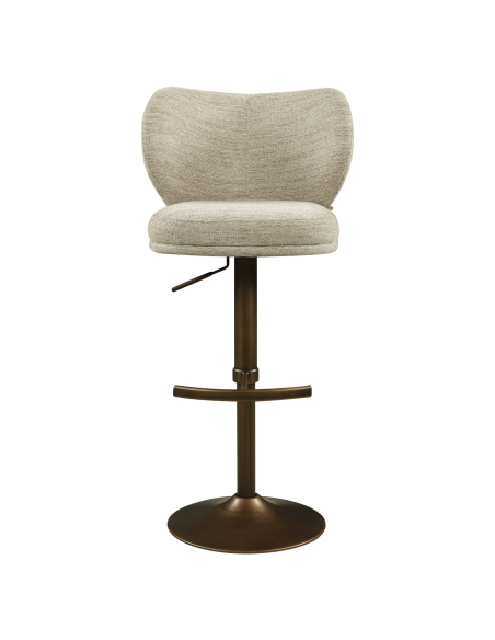 Sgabello da bar Girevole naturale tessuto naturale AMELY | Loft Attitude