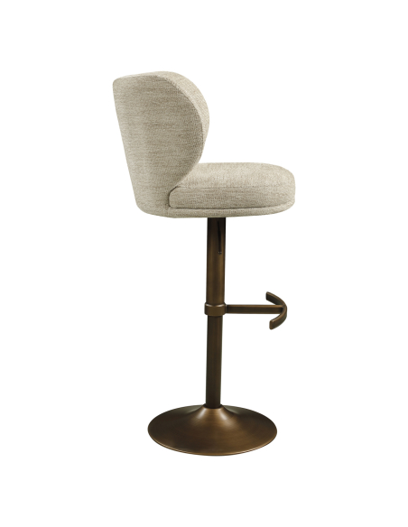 Sgabello da bar Girevole naturale tessuto naturale AMELY | Loft Attitude