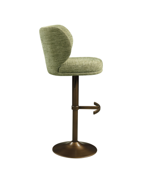 Swivel Bar Stool Soft Fabric Pistachio Amely | Loft Attitude