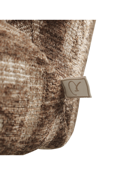 Jacquard Fabric Swivel Chair Labyrinth Brun Fiona | Loft Attitude