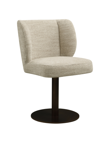 Fiona Natural Soft Fabric Swivel Chair | Loft Attitude
