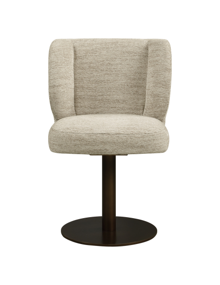 Fiona Natural Soft Fabric Swivel Chair | Loft Attitude